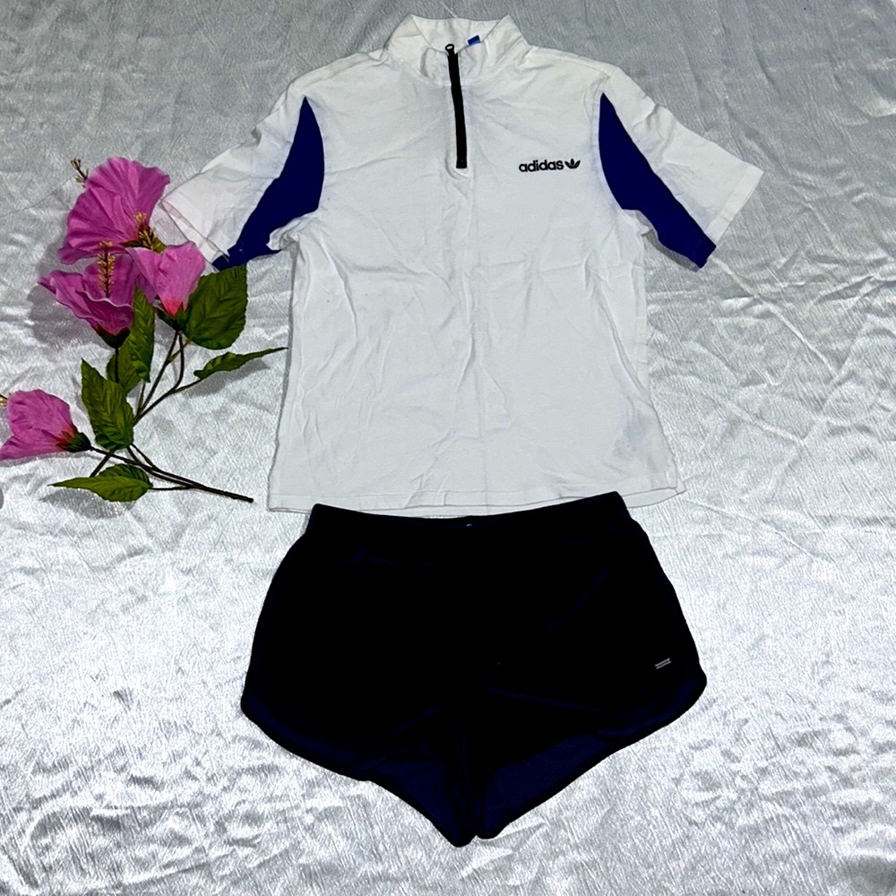 Adidas women sporty top small + Hollister short M set 2 pieces